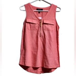 Ellen Tracy sleeveless top color coral size xs